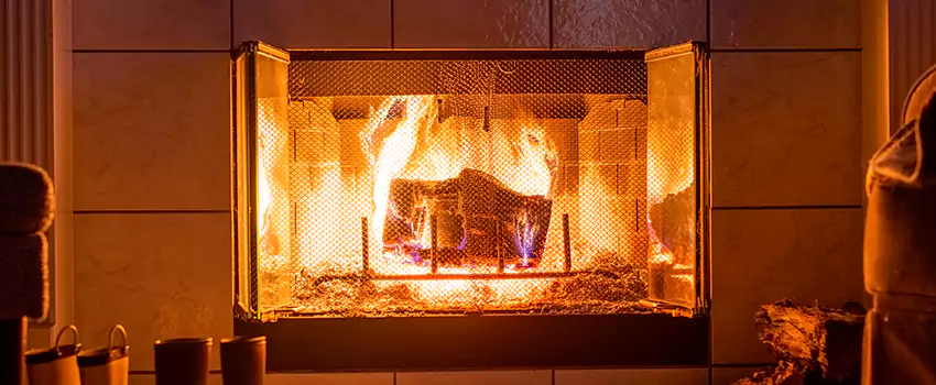 Mendota Hearth Landscape Fireplace Installation in San Marcos, Texas