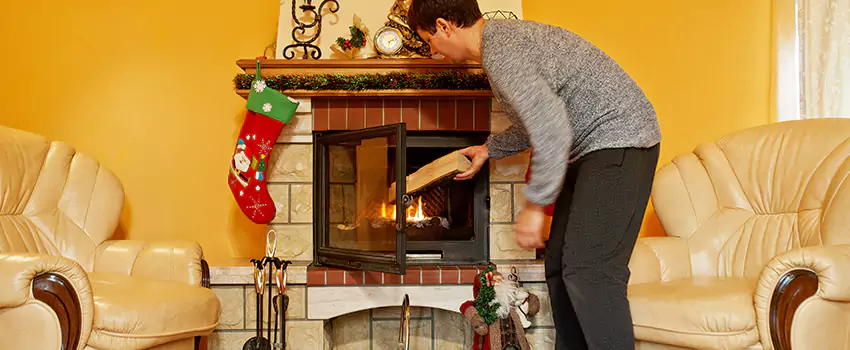 Rusted Metal Fireplace Restoration in San Marcos, Texas