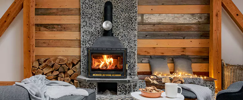 Thelin Hearth Products Direct Vent Gas Stove Fireplace Inspection in San Marcos, Texas